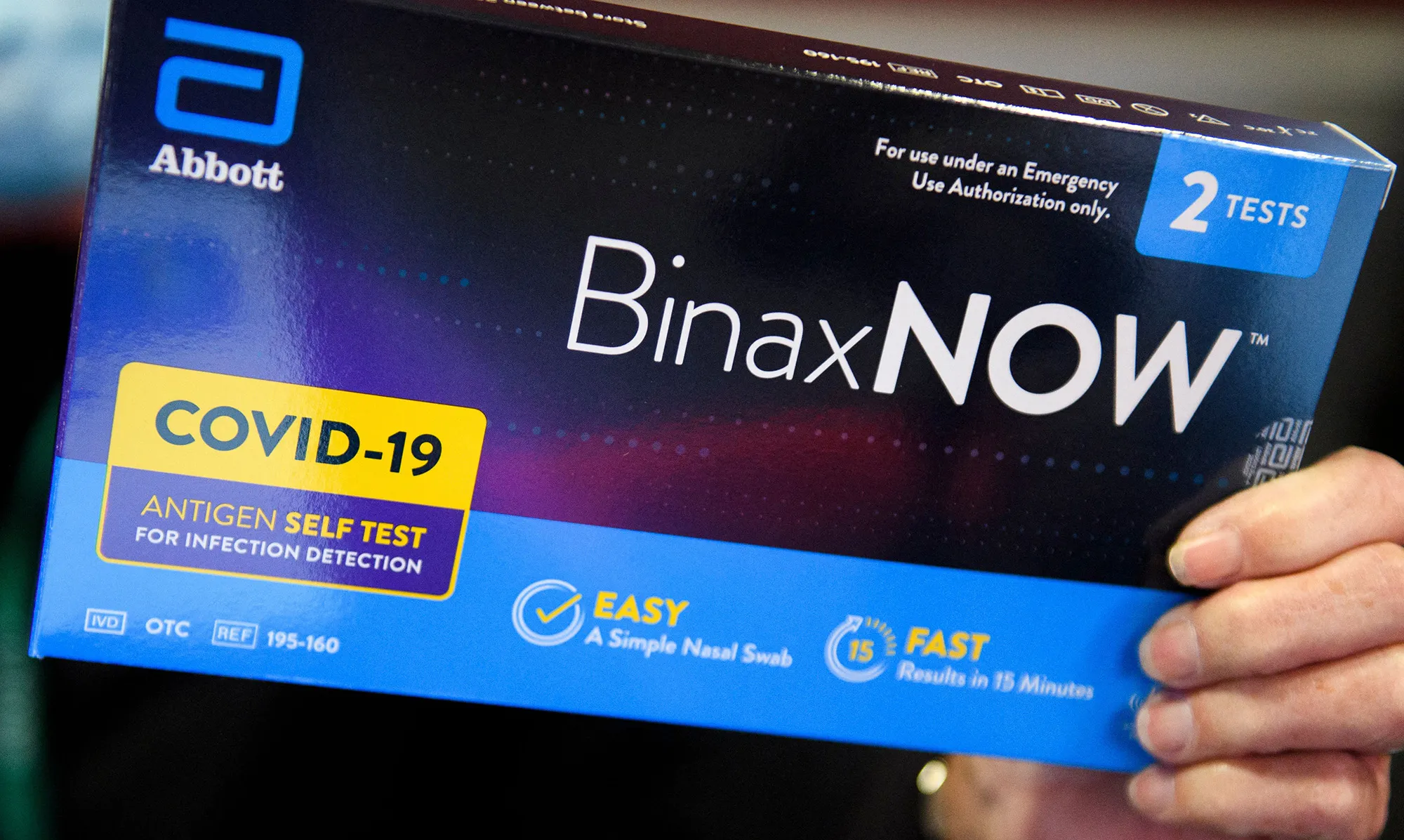 Abbott BinaxNOW Covid-19 self test kit