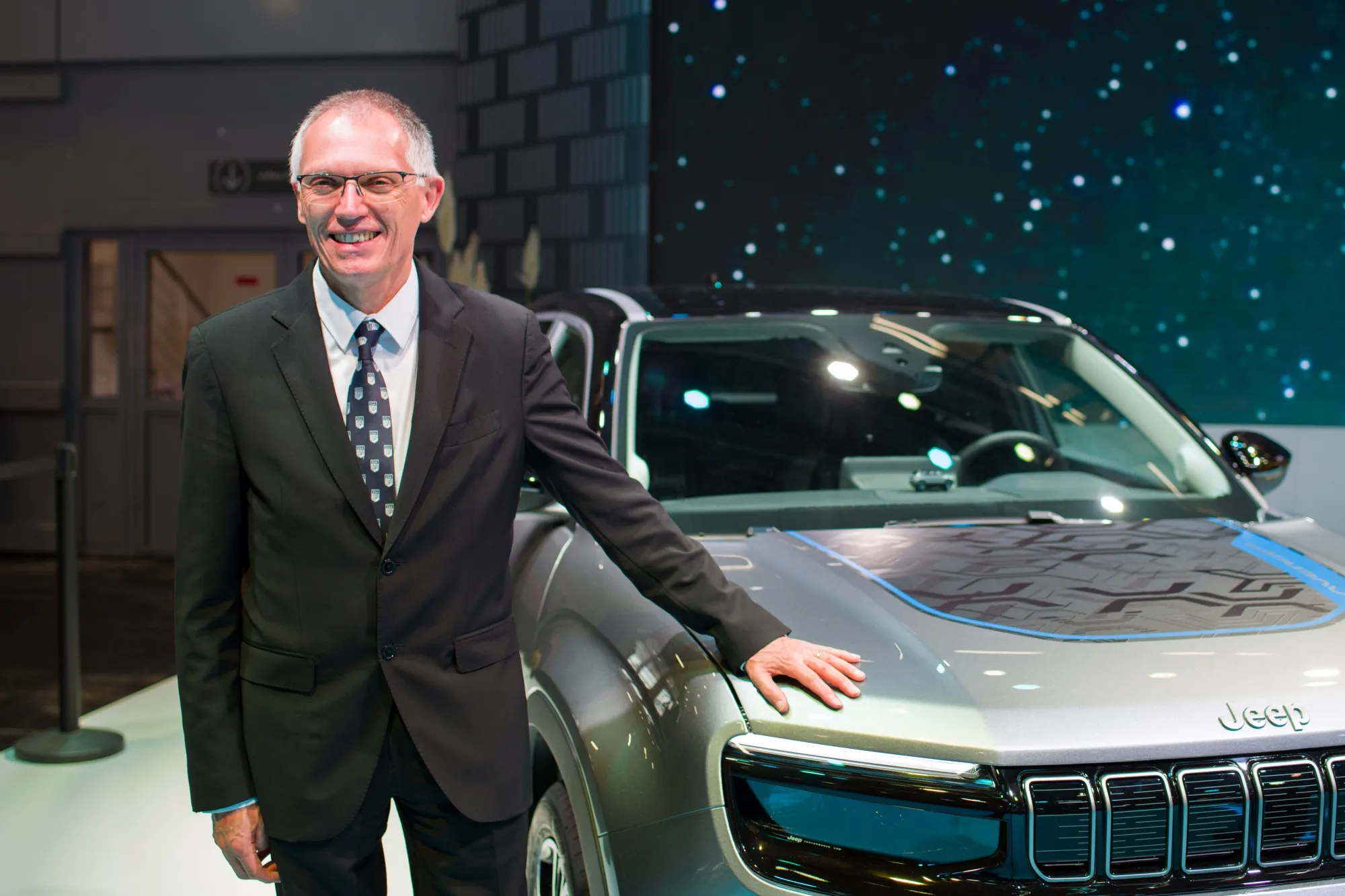 Carlos Tavares on the opening day of the Paris Motor Show in Paris, France, on&nbsp;Oct. 17.