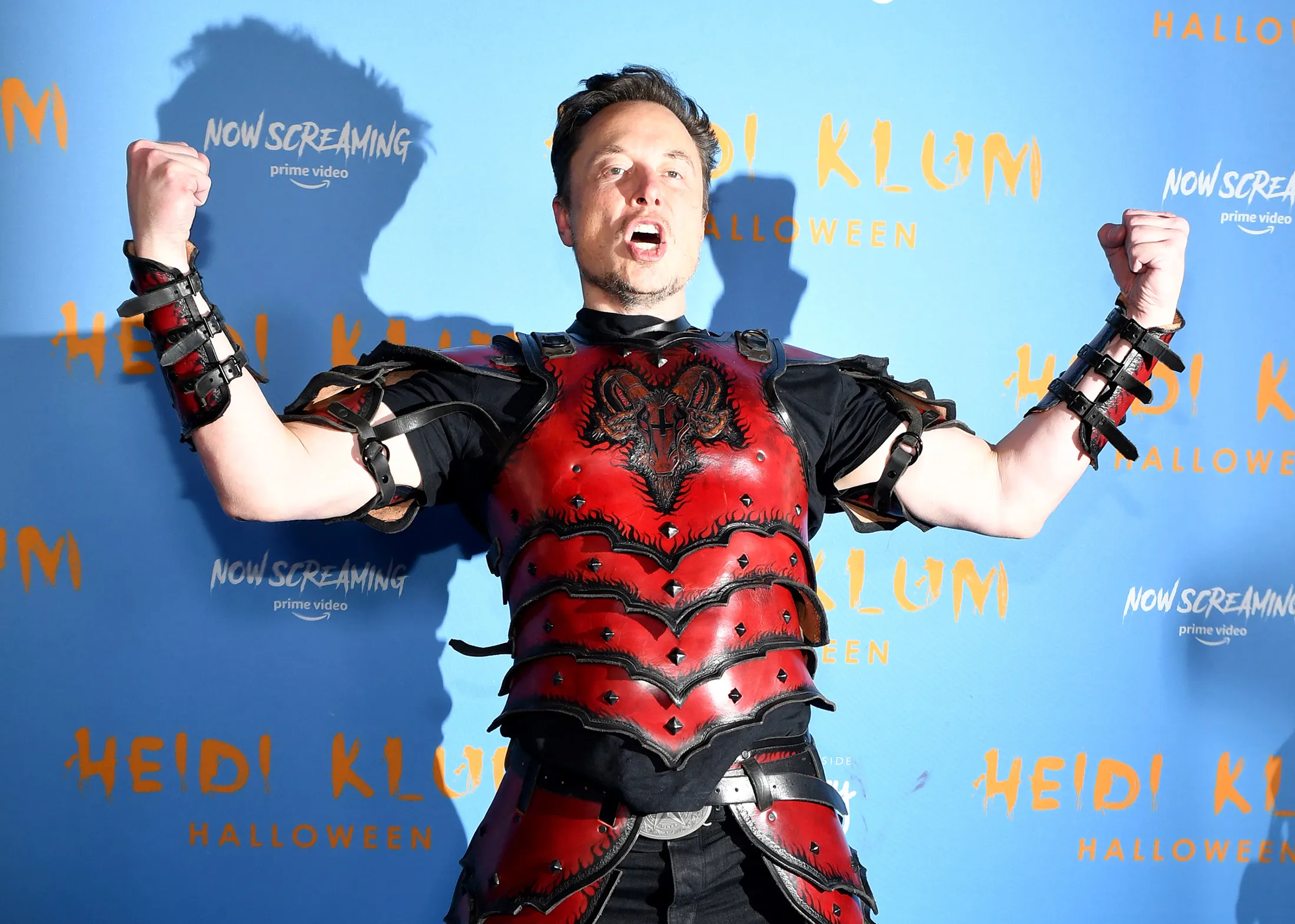 Elon Musk attends Halloween Party.