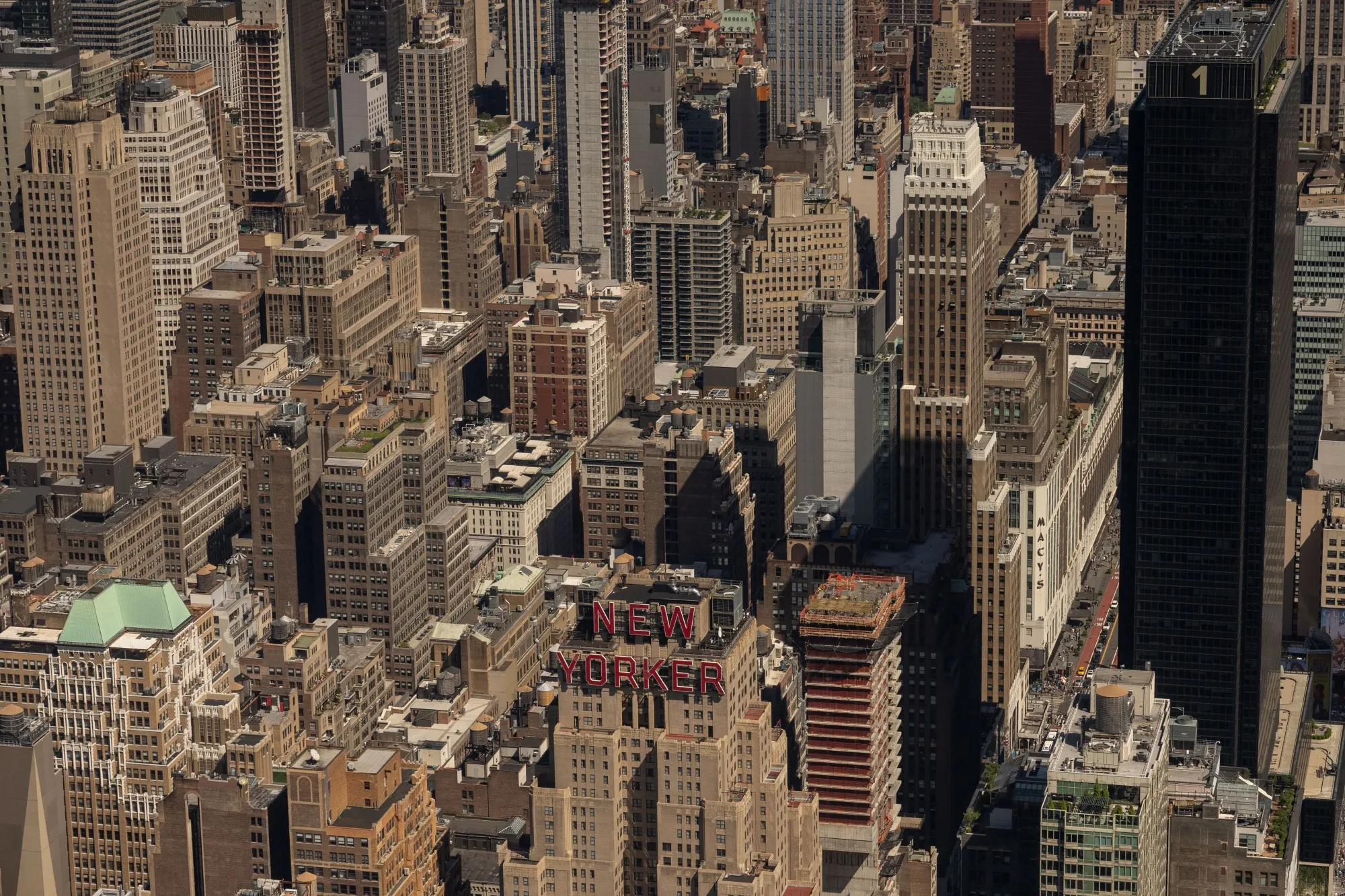 Buildings in the Manhattan skyline.