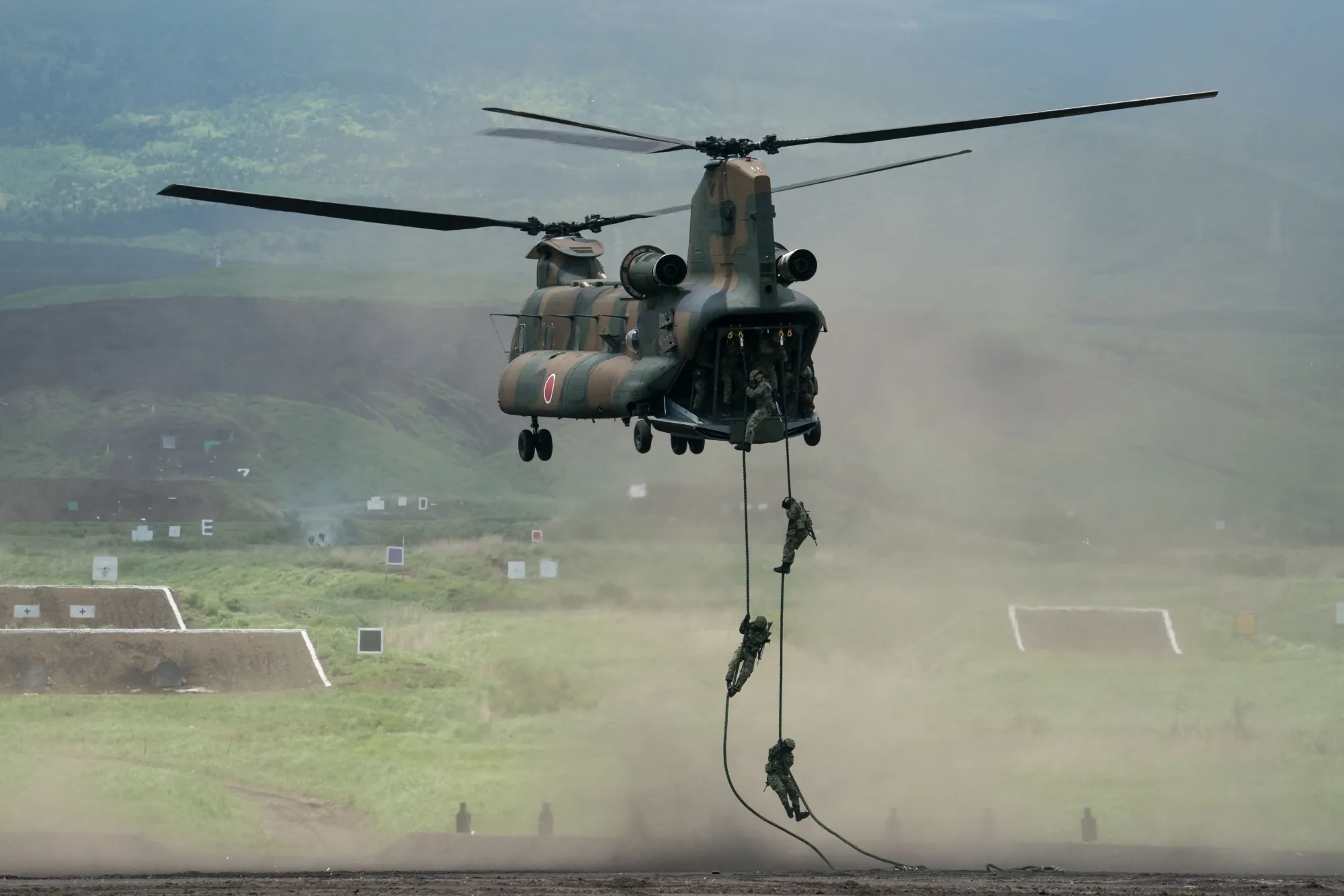 Japan Ground Self-Defense Force during a live fire exercises in May 28.