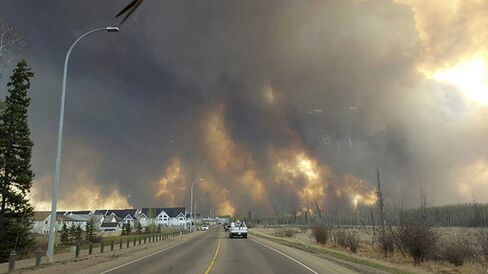 Wildfire outside Fort McMurray on May 3.