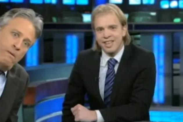 Jon Stewart (left) and Jan Jaap van der Wal