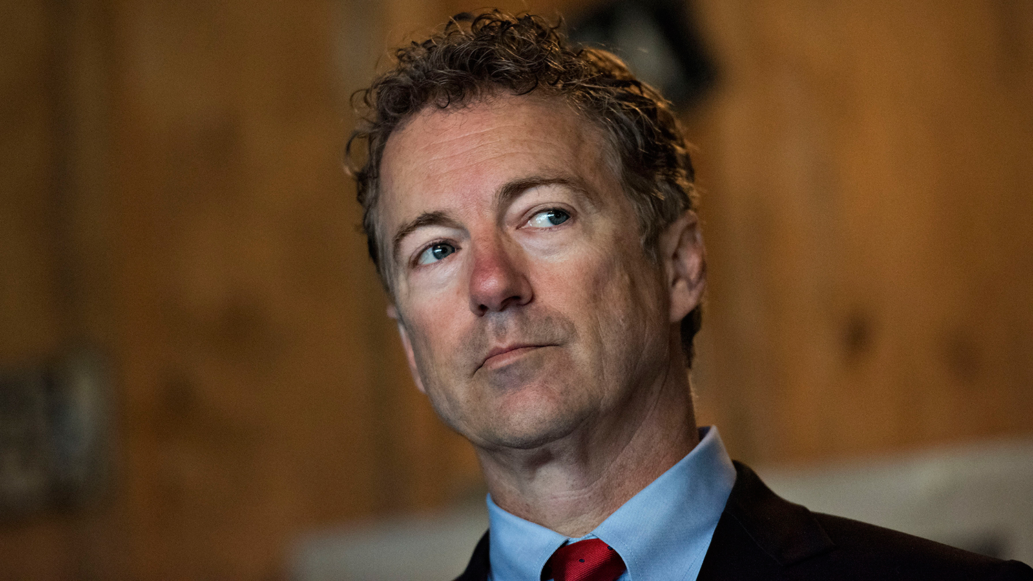 U.S. Senator Rand Paul, a Republican from Kentucky and presidential candidate, listens during a campaign stop in Atkins, Iowa, U.S., on Saturday, April 25, 2015.
