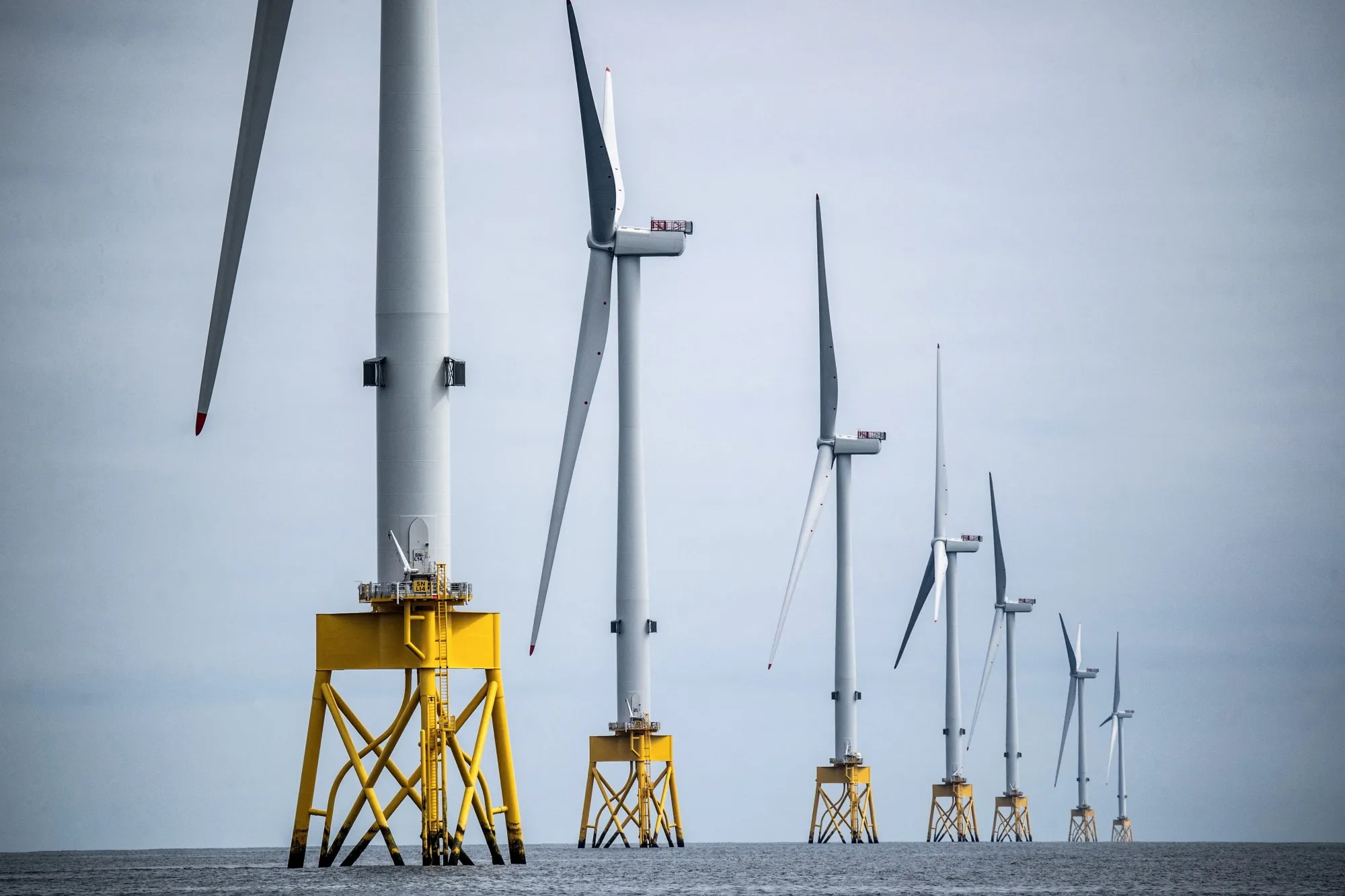 The Seagreen Offshore Wind Farm on&nbsp;the coast of Montrose, UK.