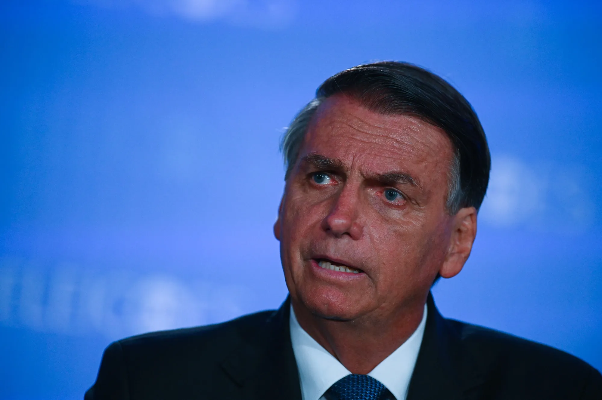 Former Brazil President Jair Bolsonaro during the 2022 election, which he narrowly lost to Luiz Inacio Lula da Silva