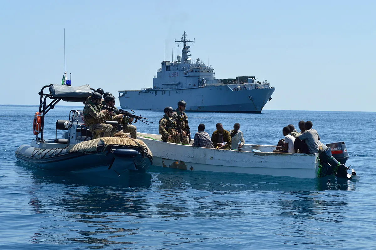 Capturing&nbsp;suspected pirates off the coast of Somalia in 2012.
