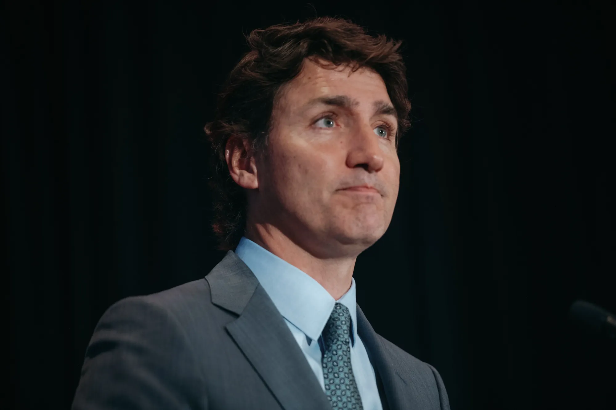 Justin Trudeau, Canada's prime minister, speaks at the Australia-Canada Economic Leadership Forum in Toronto, Ontario, Canada, on Tuesday, July 18, 2023.&nbsp;Business and environmental groups are pushing Prime Minister&nbsp;Justin Trudeau’s government to quickly enact a program to guarantee carbon pricing revenue, or else lose out on the investments needed to reach Canada’s climate goals.