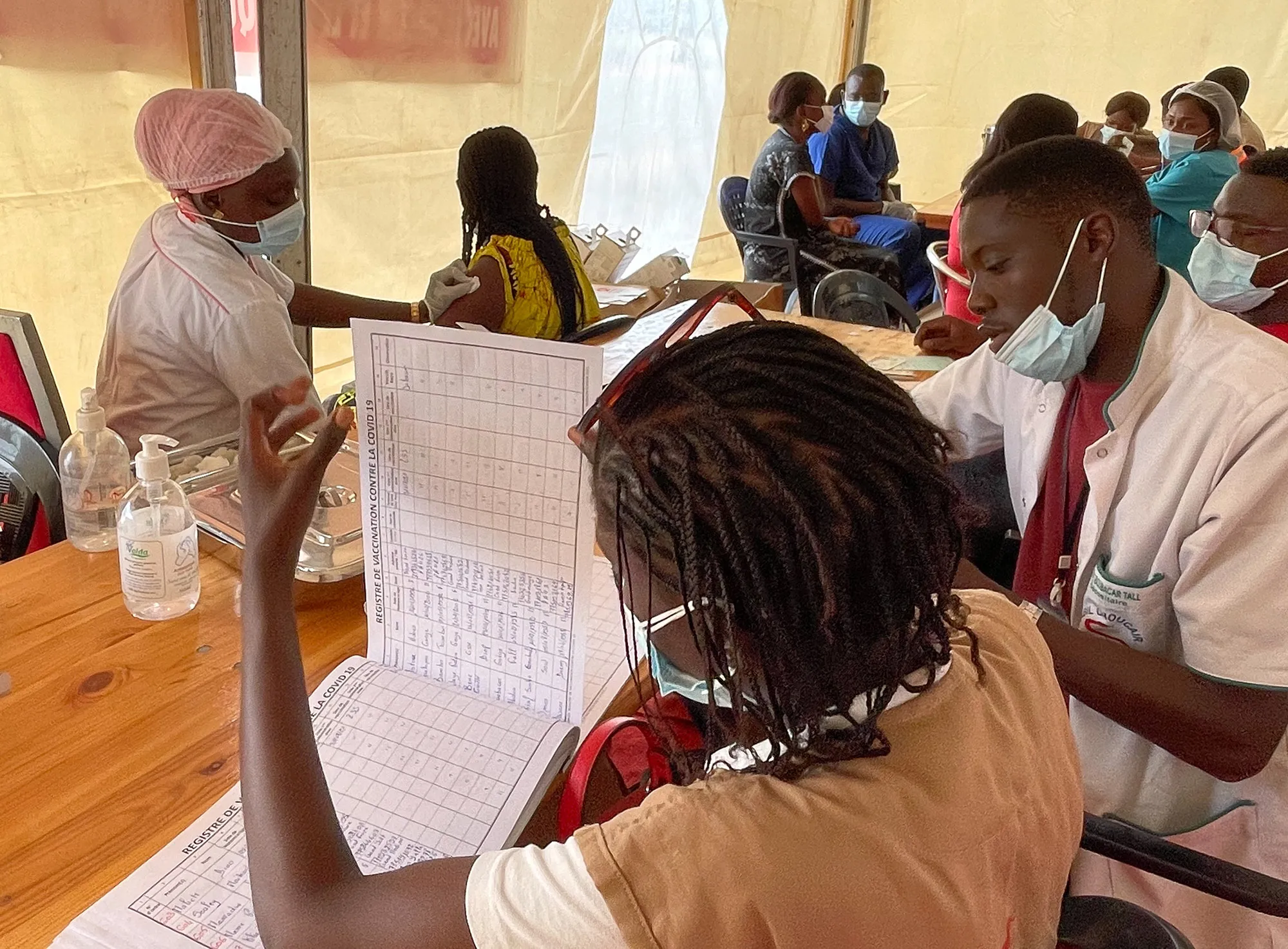 A Covid-19&nbsp;vaccination site&nbsp;in Dakar.