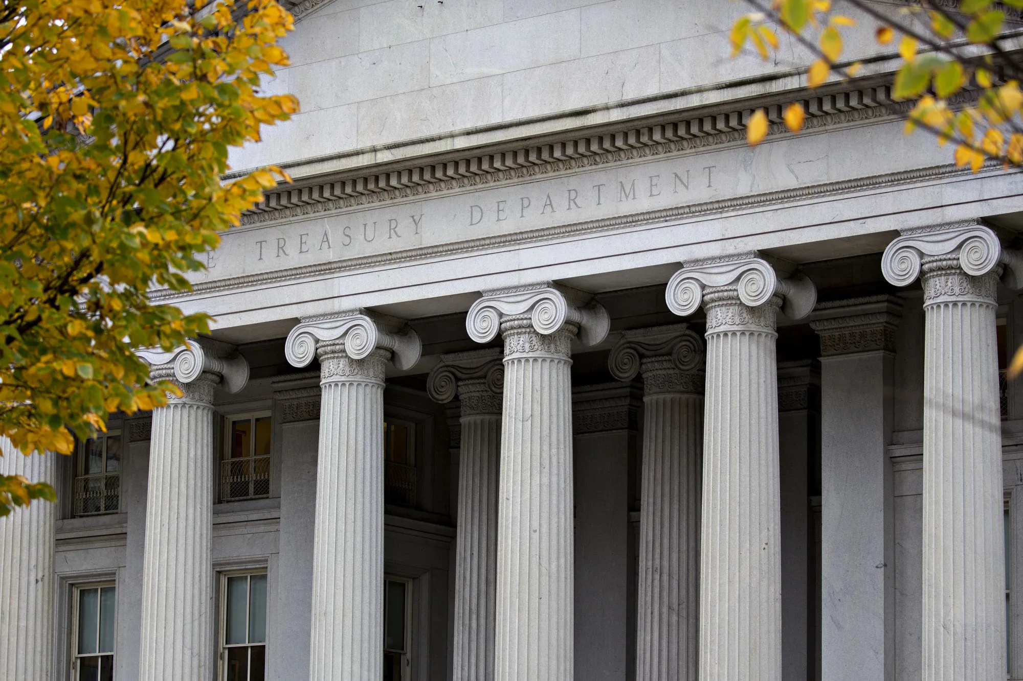 The U.S. Treasury stands in Washington, D.C., U.S., on Wednesday, Nov. 8, 2017.