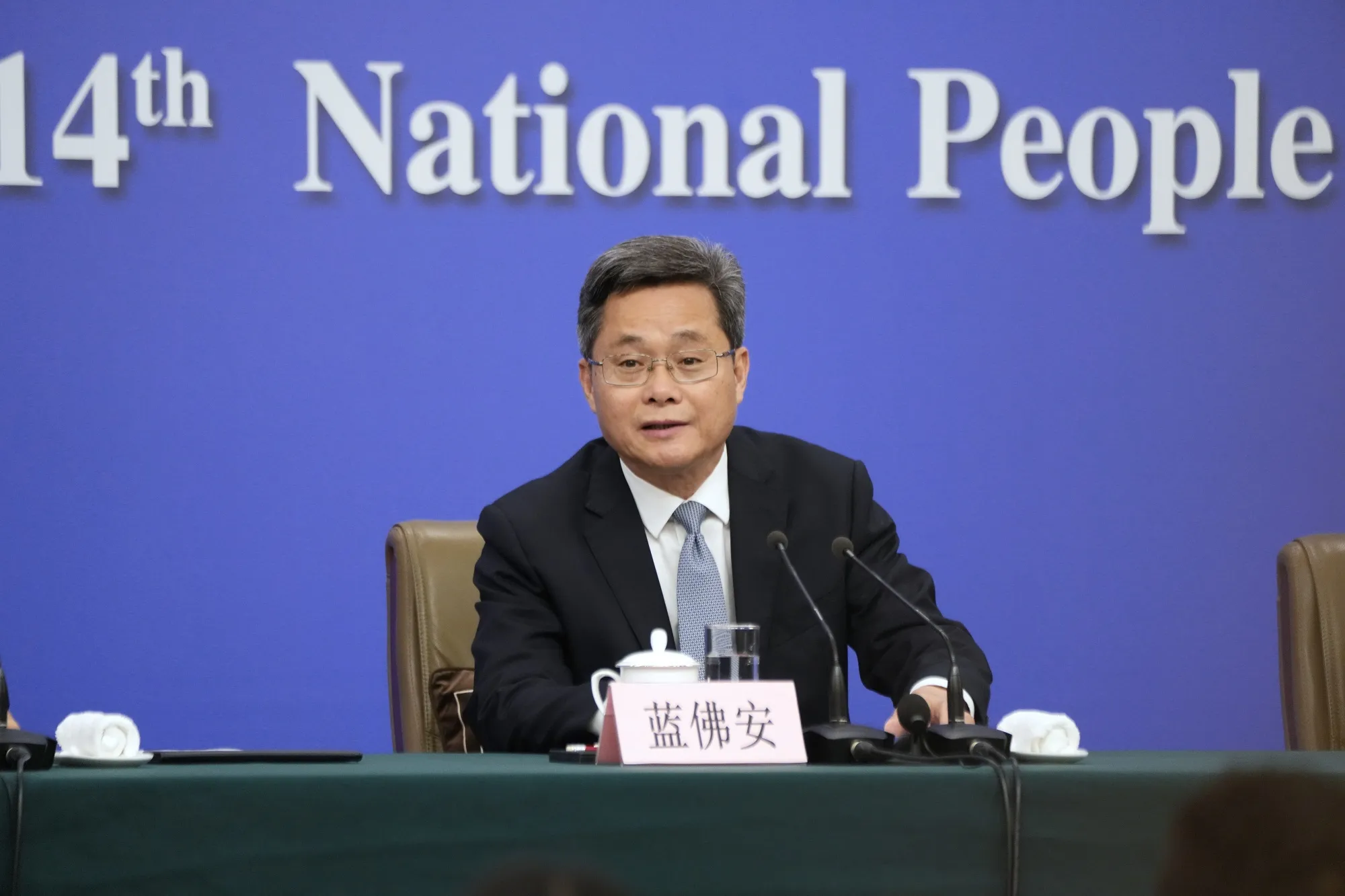 Lan Fo’an, China’s finance minister, in Beijing, March 6.