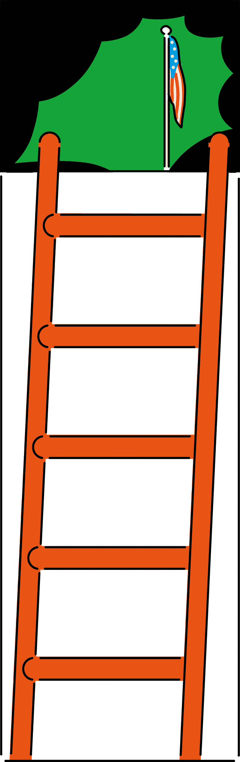 Illustration of a ladder by José Quintanar for Bloomberg Businessweek