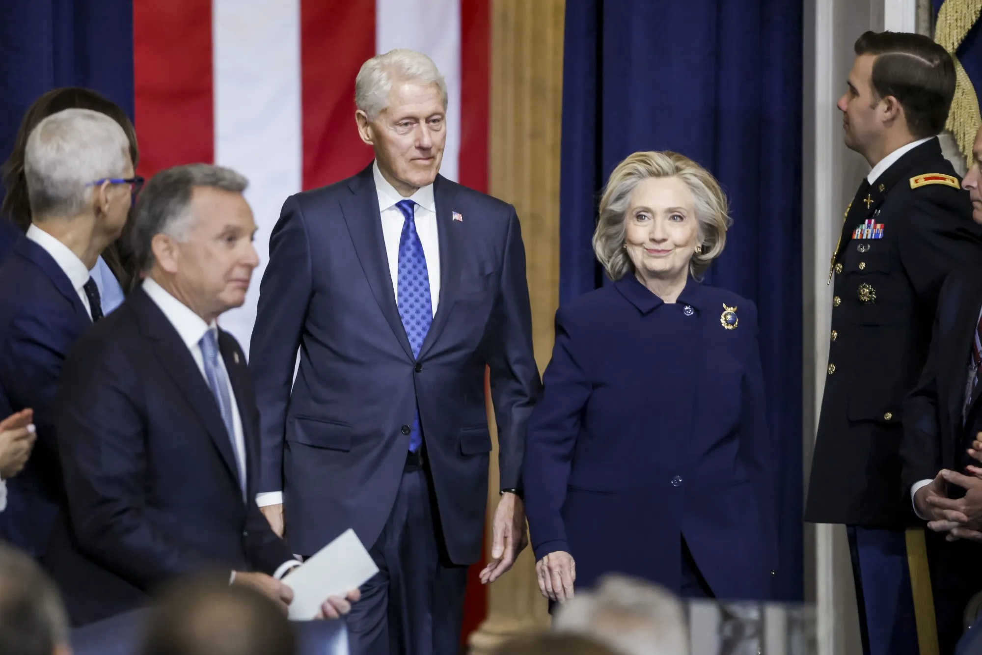 Bill Clinton and Hillary Clinton.