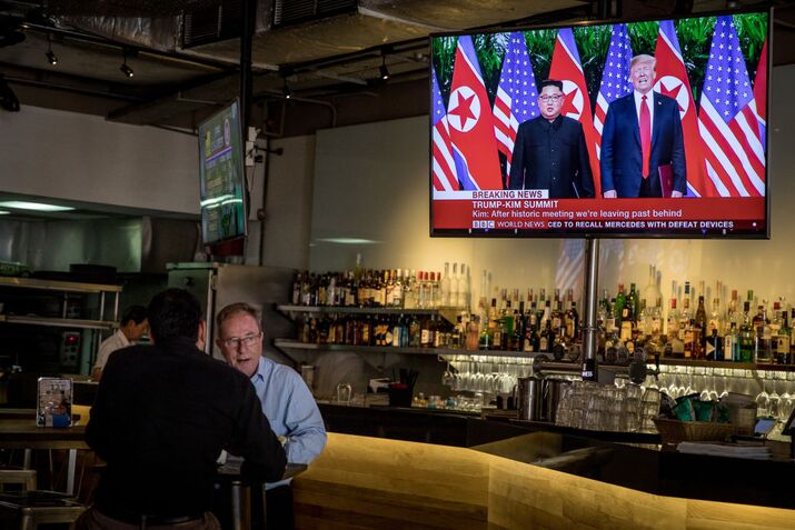 U.S. President Trump Meets North Korean Leader Kim Jong-un During Landmark Summit In Singapore