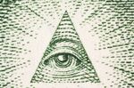 Extreme Macro One Dollar Bill Pyramid Eye