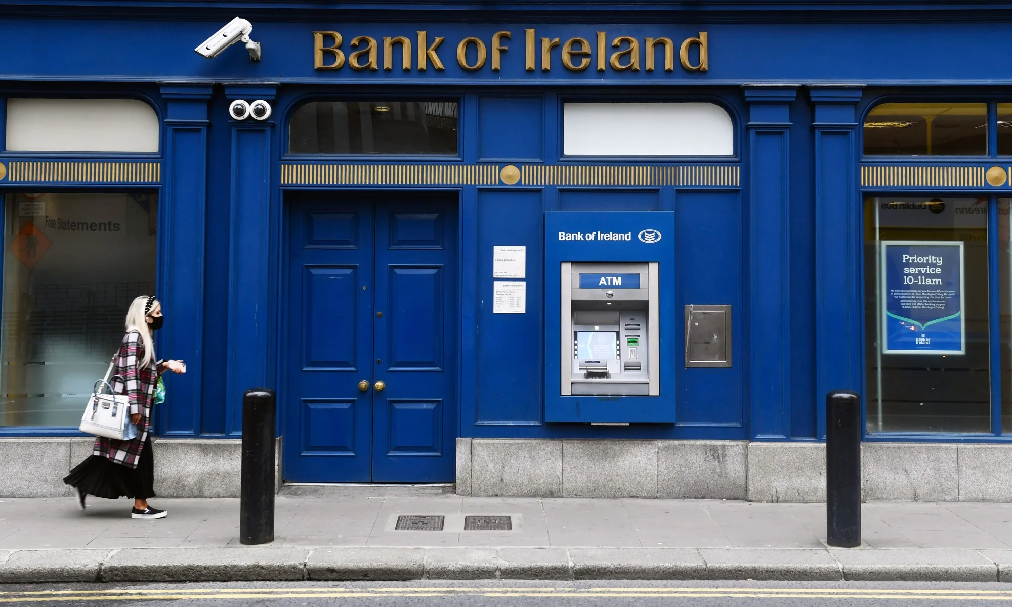 A&nbsp;Bank of Ireland Plc bank branch in Dublin, Ireland.