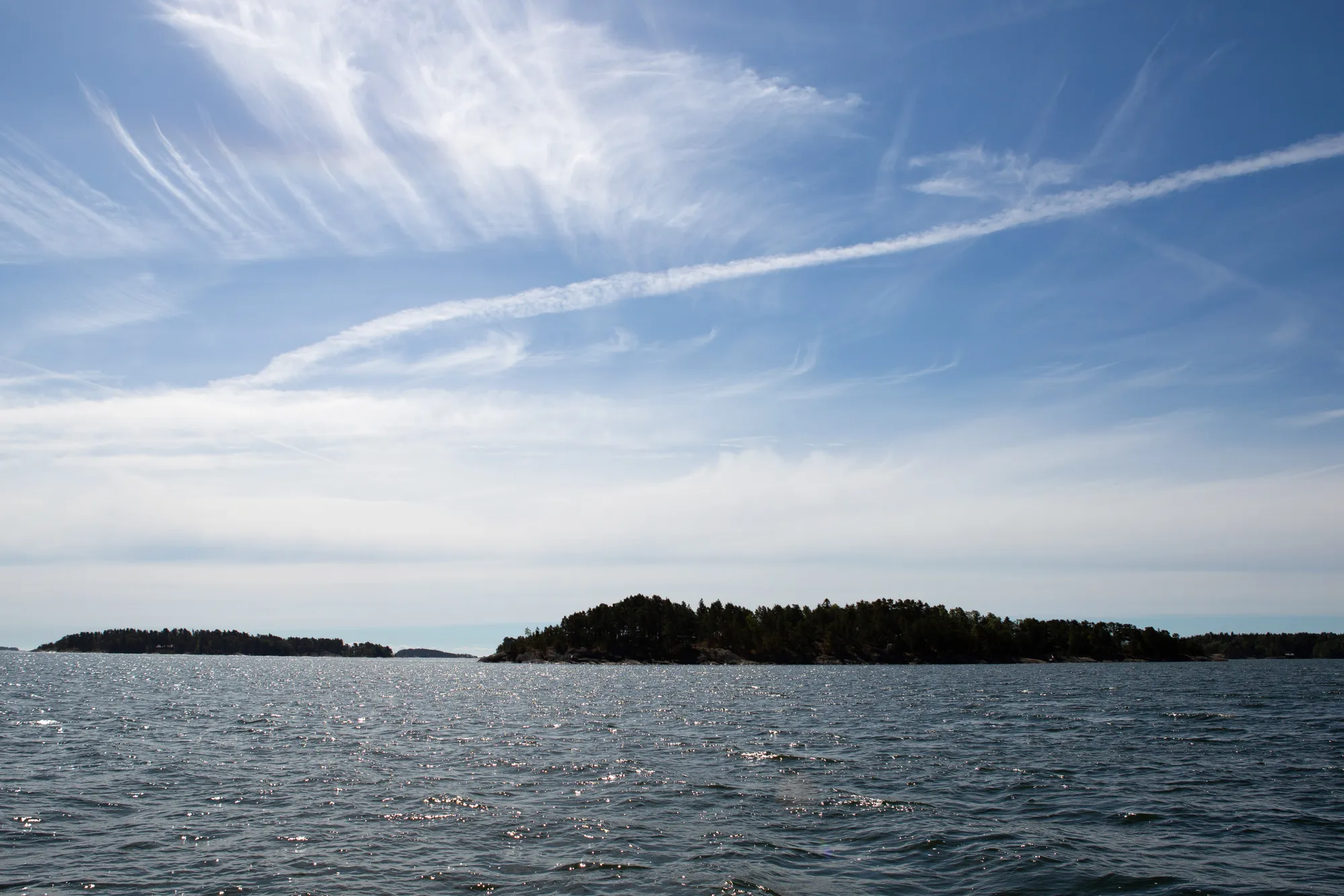 SuperShe island, right, in the Baltic Sea near Raasepori, Finland.