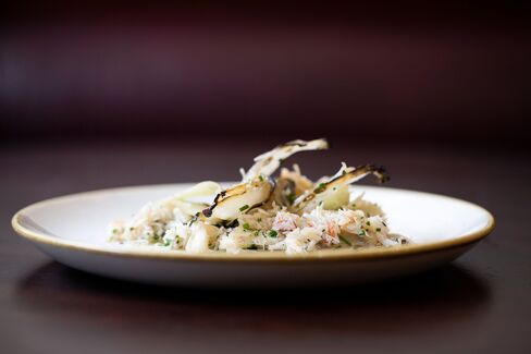 A starter of crab comes with scorched onions and apple. The antipasti are strong.