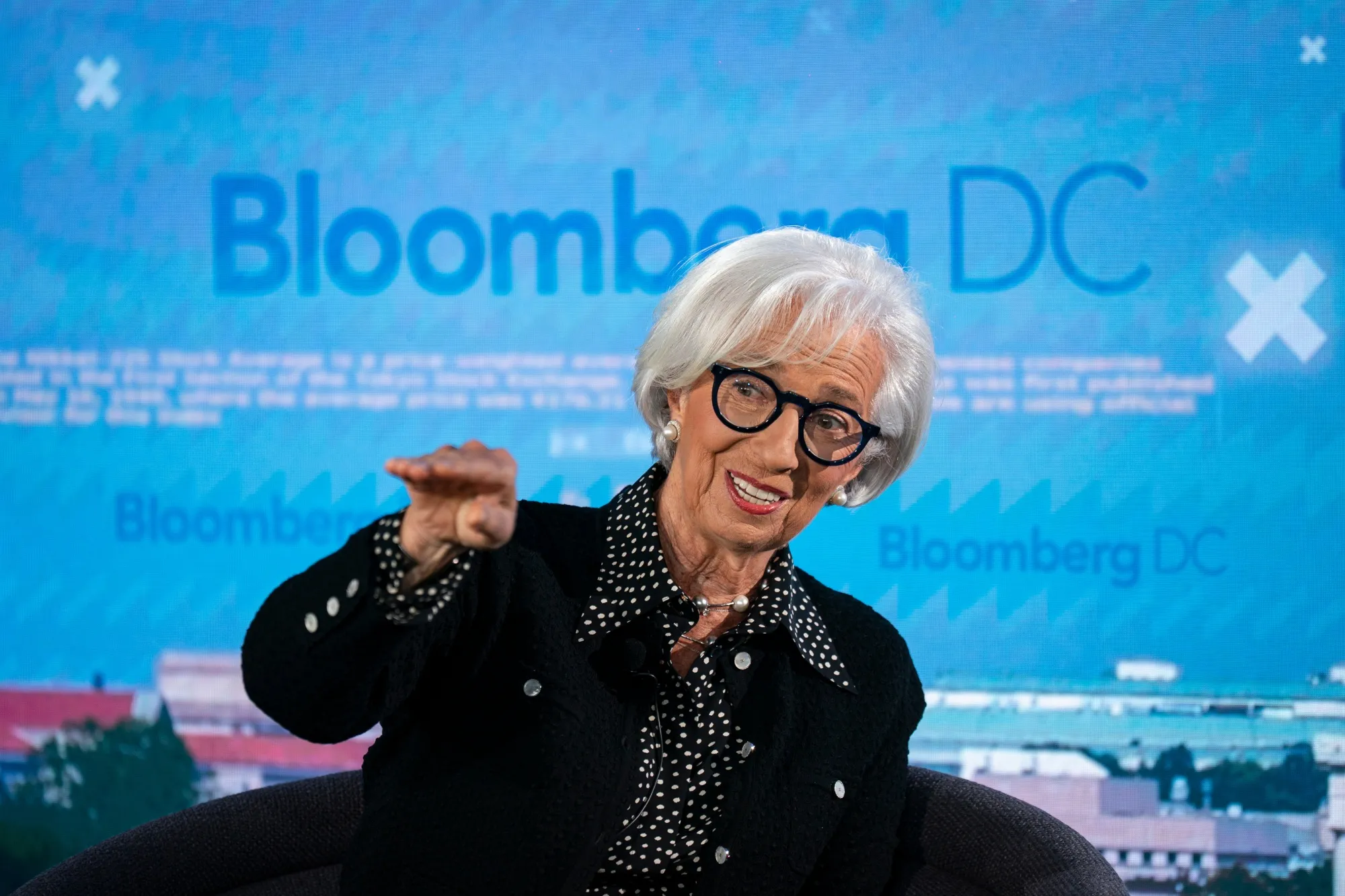 ECB President Christine Lagarde during an interview in Washington on Tuesday, April 14.