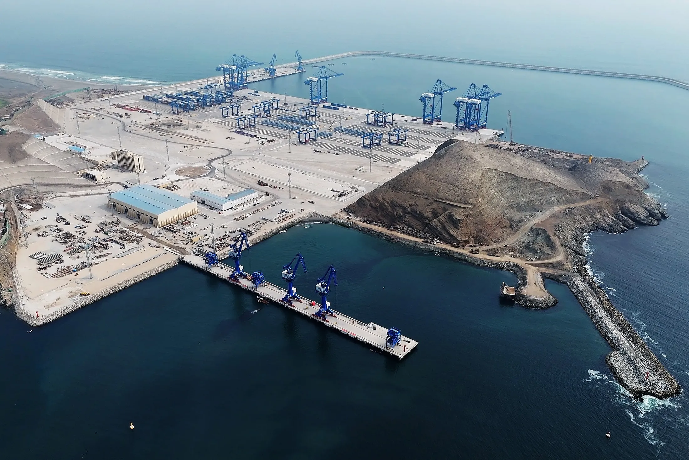 El Puerto de Chancay, cuya propiedad mayoritaria es de la empresa estatal china Cosco Shipping Ports.