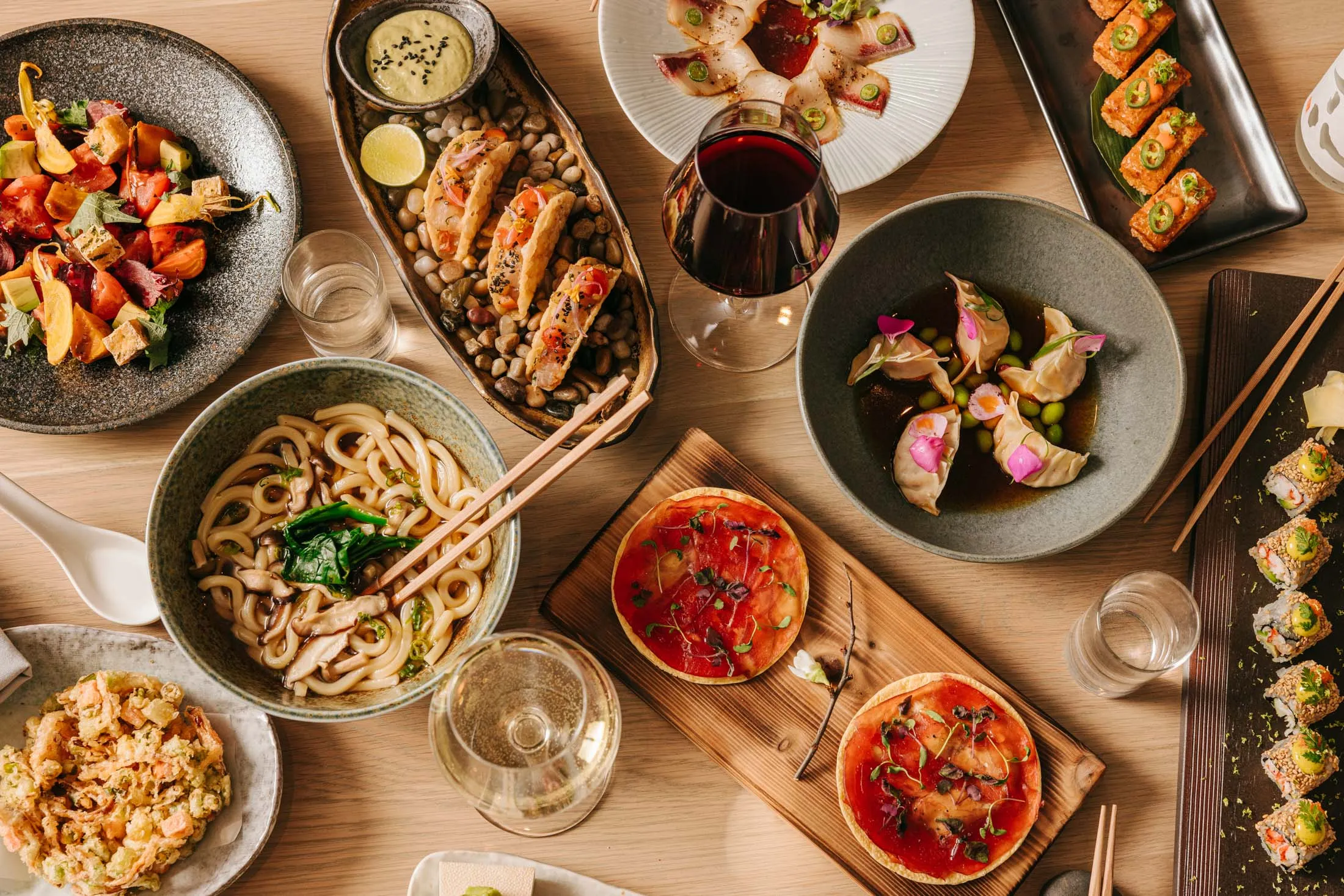 A spread at Okaru in Roslyn, New York, from BondST alum&nbsp;Marc Spitzer.
