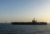 The USS Abraham Lincoln aircraft carrier conducts US blockade operations in the Arabian Sea, on April 16.