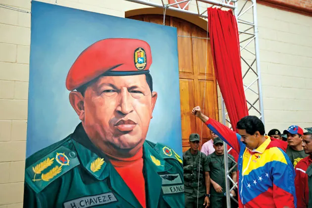 Maduro salutes Chávez shortly before El Presidente’s death