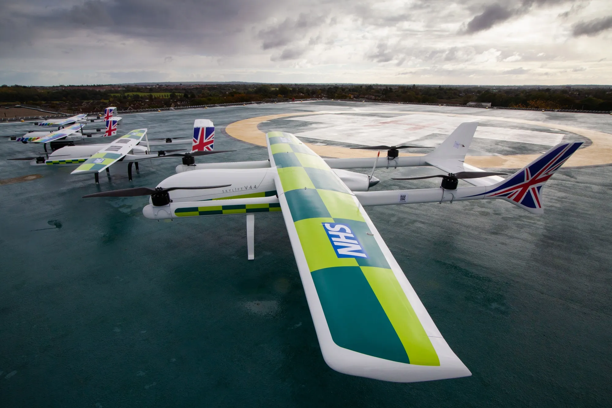 An NHS liveried drone.
