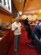 Oddsmaker Jimmy Vaccaro at his counter