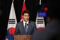 Prime Minister Justin Trudeau And South Korea's President Yoon Suk Yeol Hold News Conference