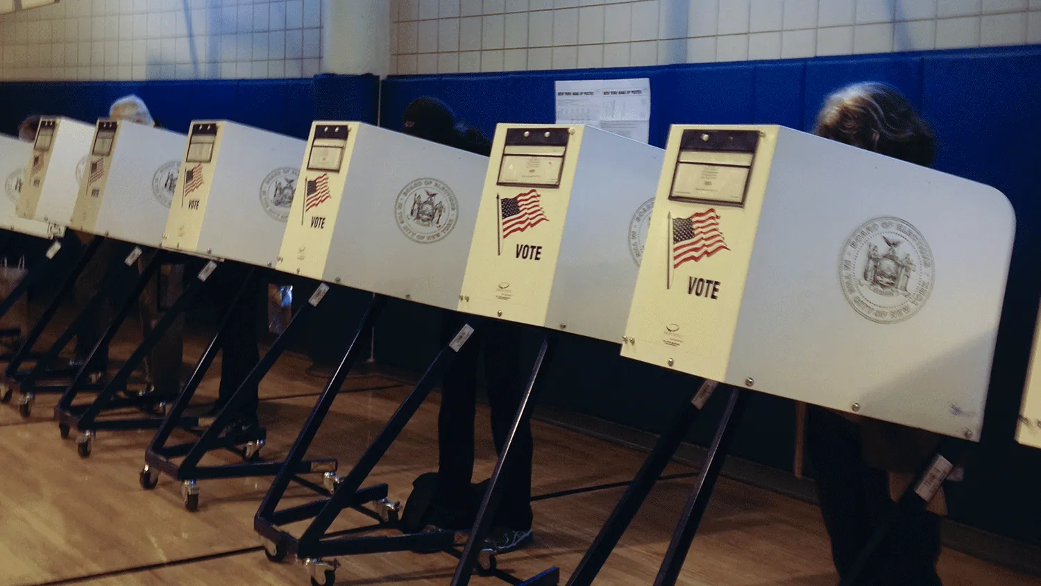 2014 Election Voting Booths in TriBeCa NYC
