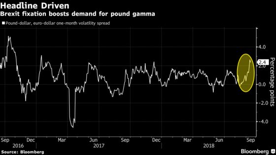 Pound Volatility Premium Over Euro to Persist on Brexit Concerns