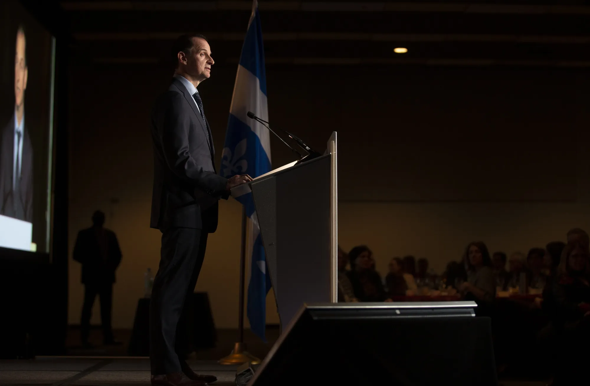 Eric Girard, shown in 2018, has revised down Quebec’s debt financing needs.