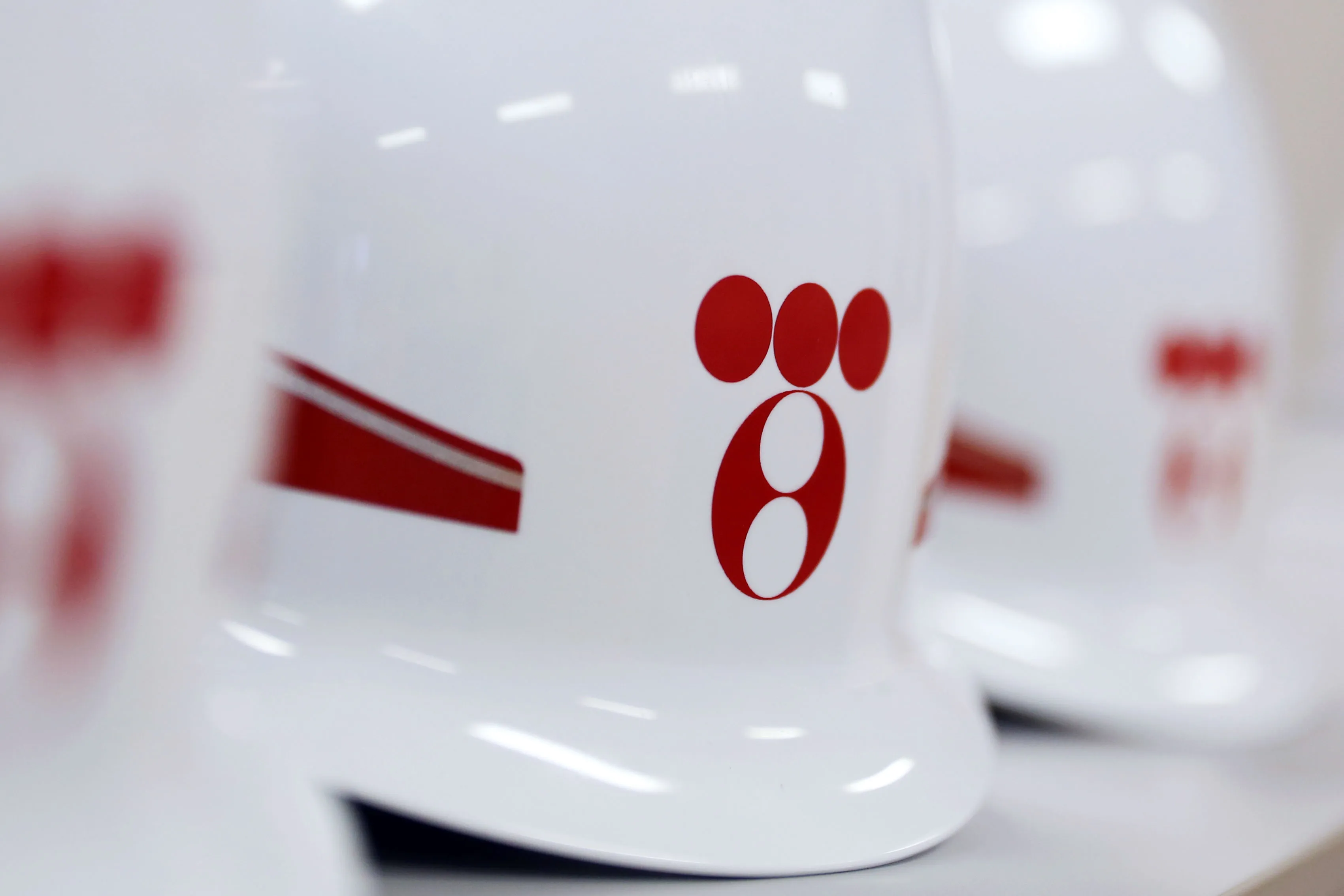 The Tokyo Electric Power Co.'s (Tepco) logo is displayed on helmets
