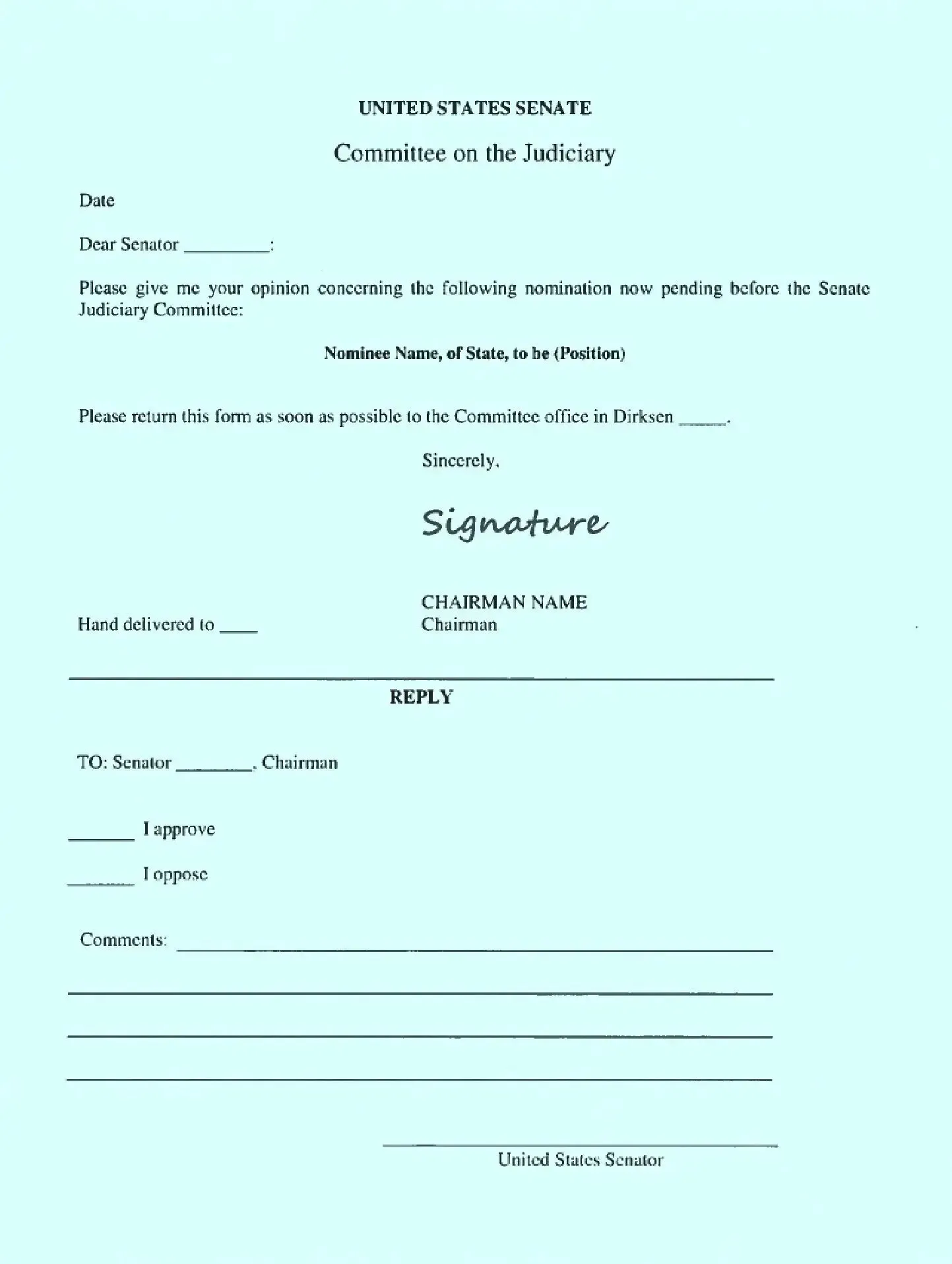 Senate “blue slip”