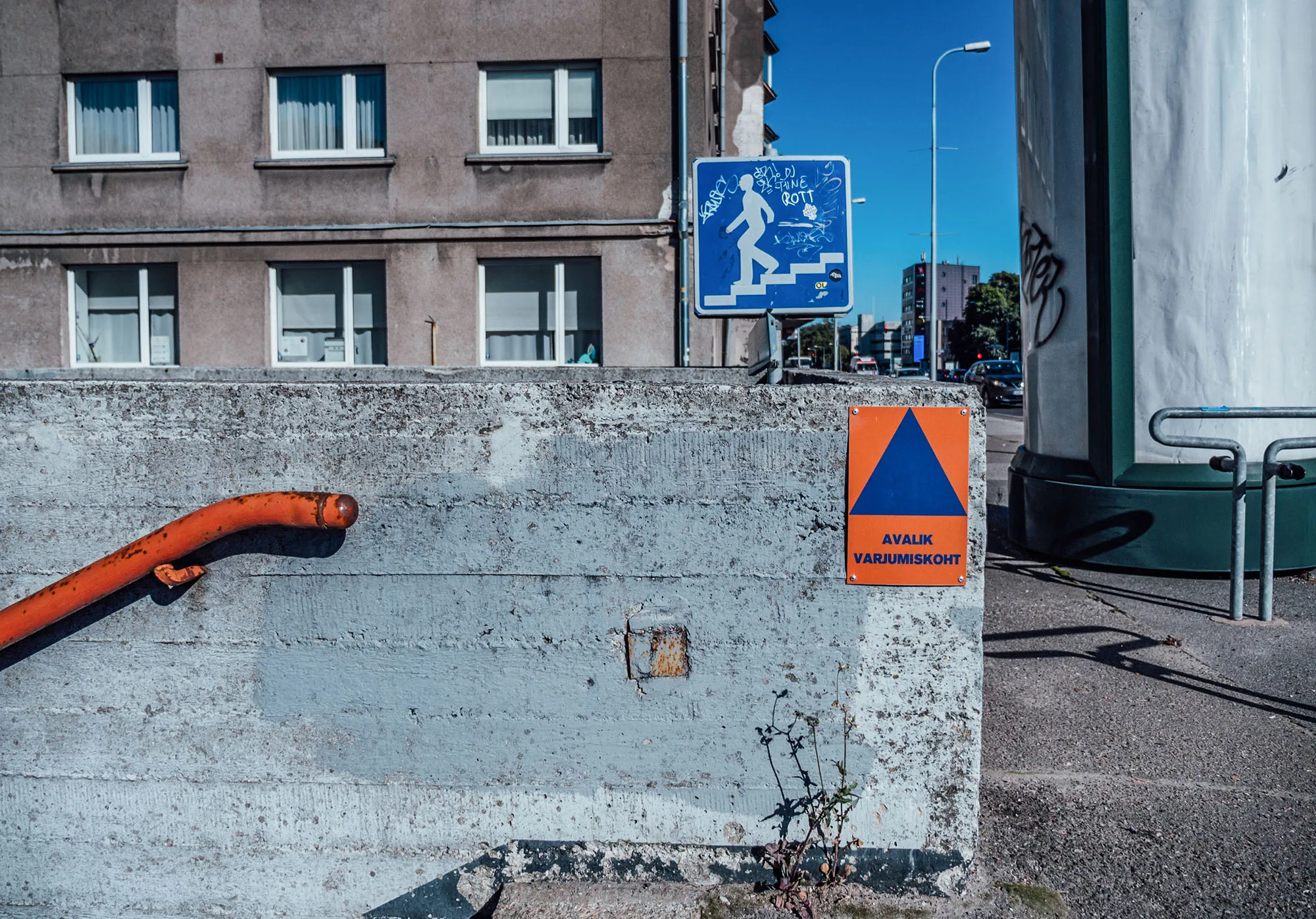 Shelter signage in Estonia
