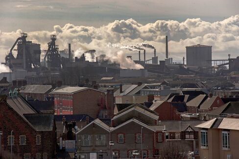The Tata Steel steel plant in Port Talbot, Wales.
