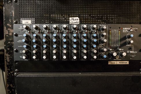 Still-functioning equipment in the Waldorf Astoria's audio room.