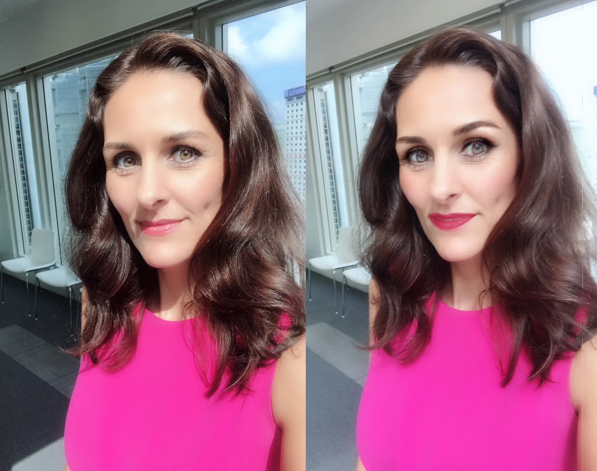 Seeing double? Before and after with Meitu's BeautyCam app.