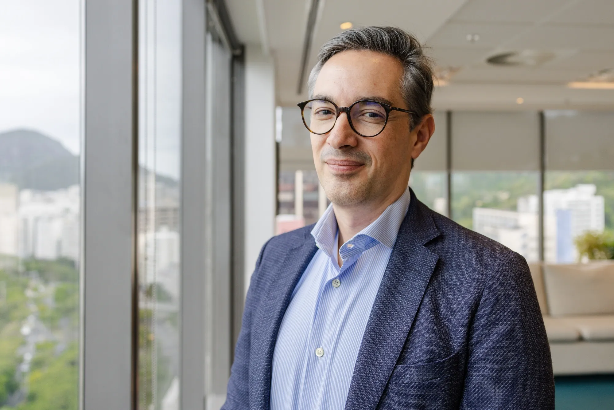 O CEO da Vale, Gustavo Pimenta, no escritório da empresa no Rio de Janeiro, no dia 7 de novembro.