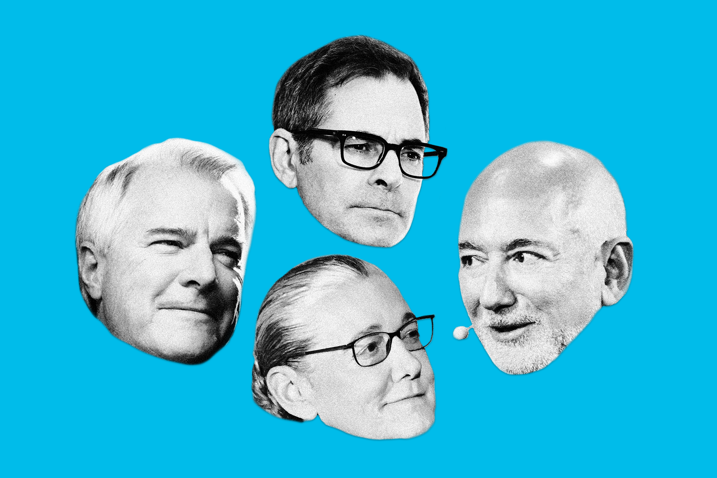  Mark Stevens, Michael Intrator, Jeff Bezos, Martine Rothblatt.