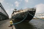 The retired SS United States ocean liner docked at Pier 82 in Philadelphia, on Feb. 28.