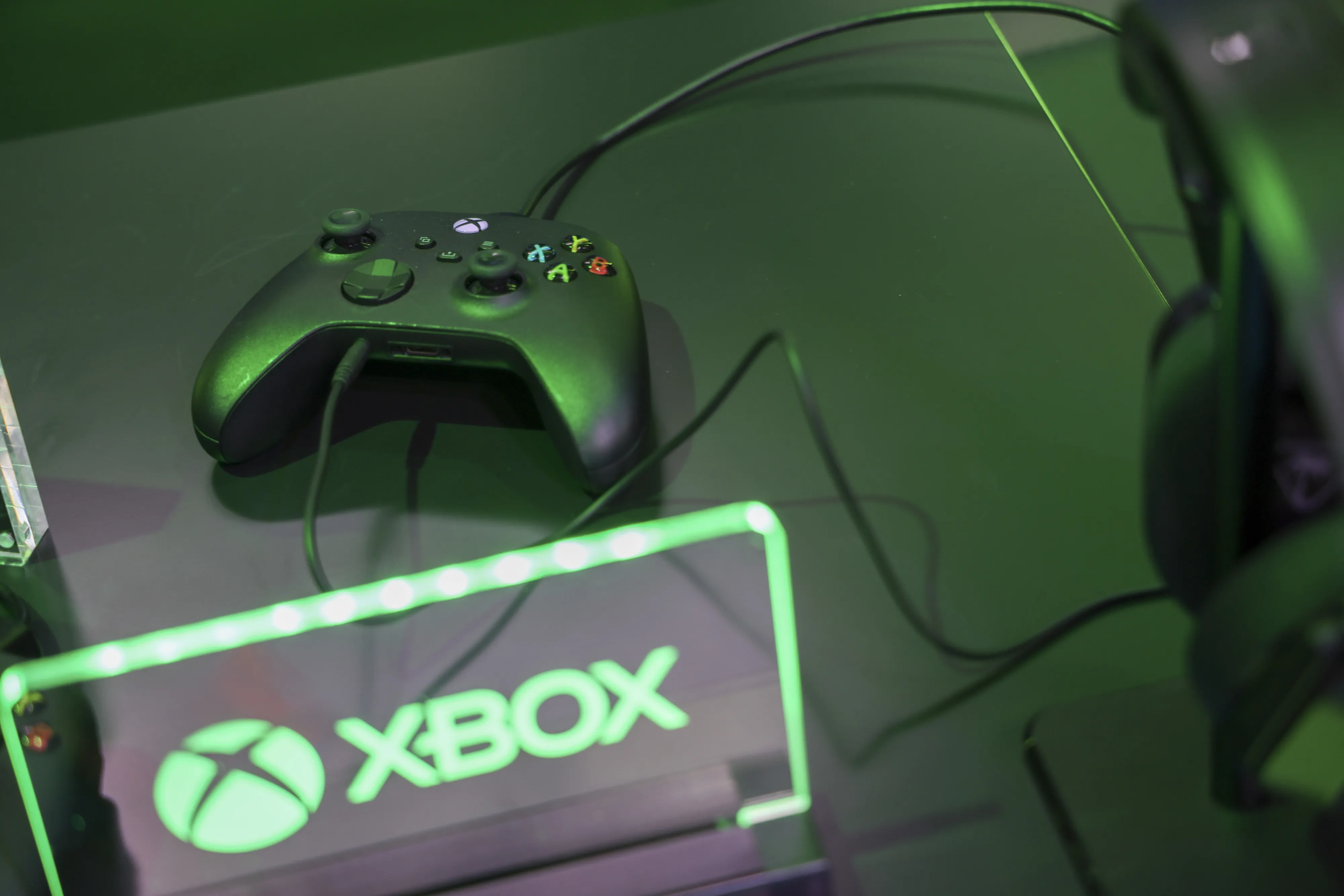 An Xbox games controller at the Gamescom gaming fair in Cologne, Germany, in August 2024.&nbsp;