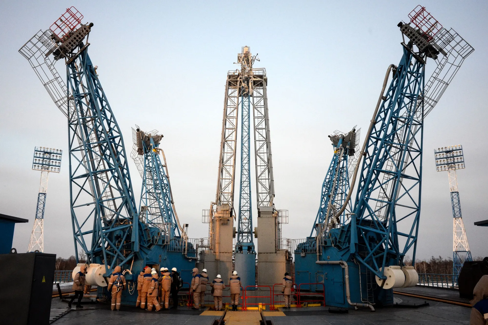 The launch pad&nbsp; at the Vostochny cosmodrome outside the city of Uglegorsk.