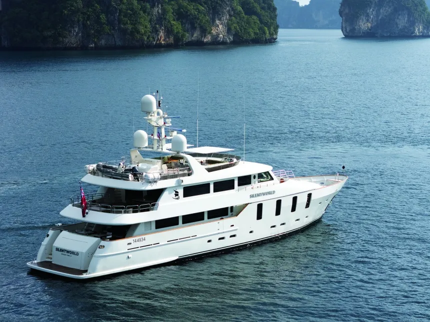 Silentworld, a 40-meter superyacht, costs $130,000 a week plus a 35% advanced provisioning allowance to charter.
