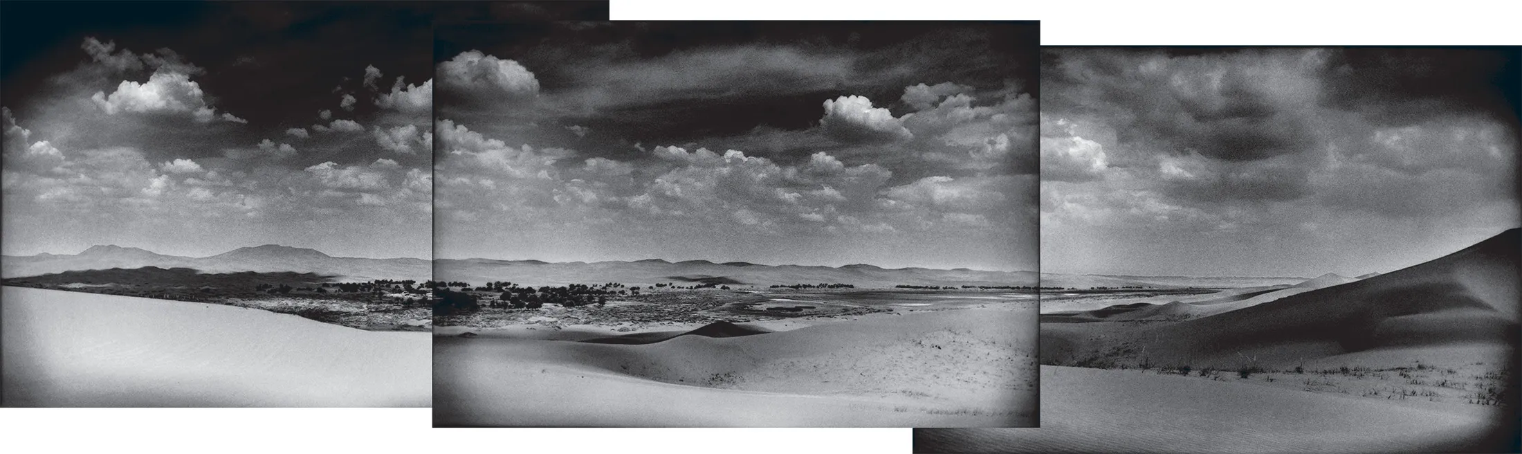 This oasis, in the Tengger Desert, is completely surrounded by sand, and has been inhabited for centuries by ethnic Mongol herding families, who raise sheep, goats, camels, and cattle.
