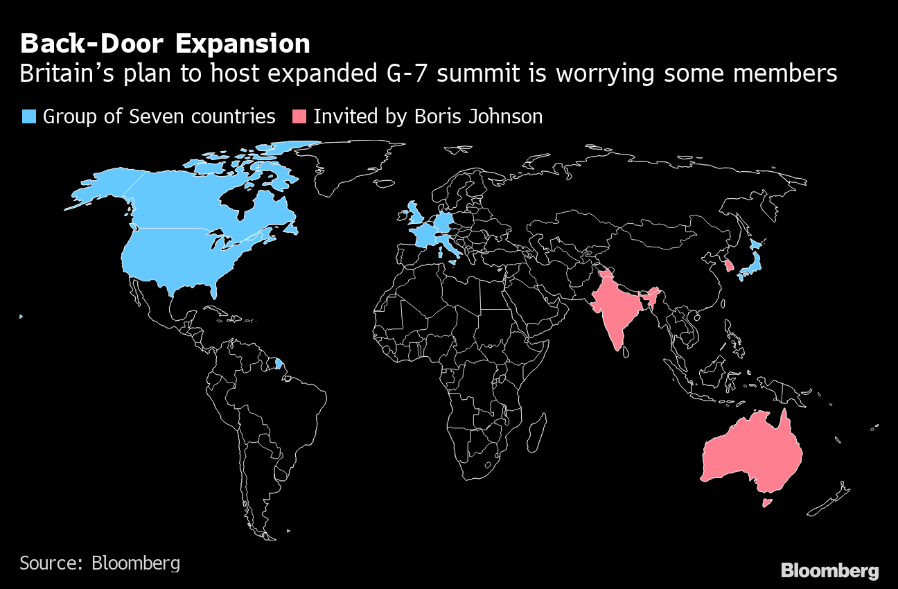 Boris Johnson Triggers G 7 Fears Of Rival Alliance To Counter China Bloomberg