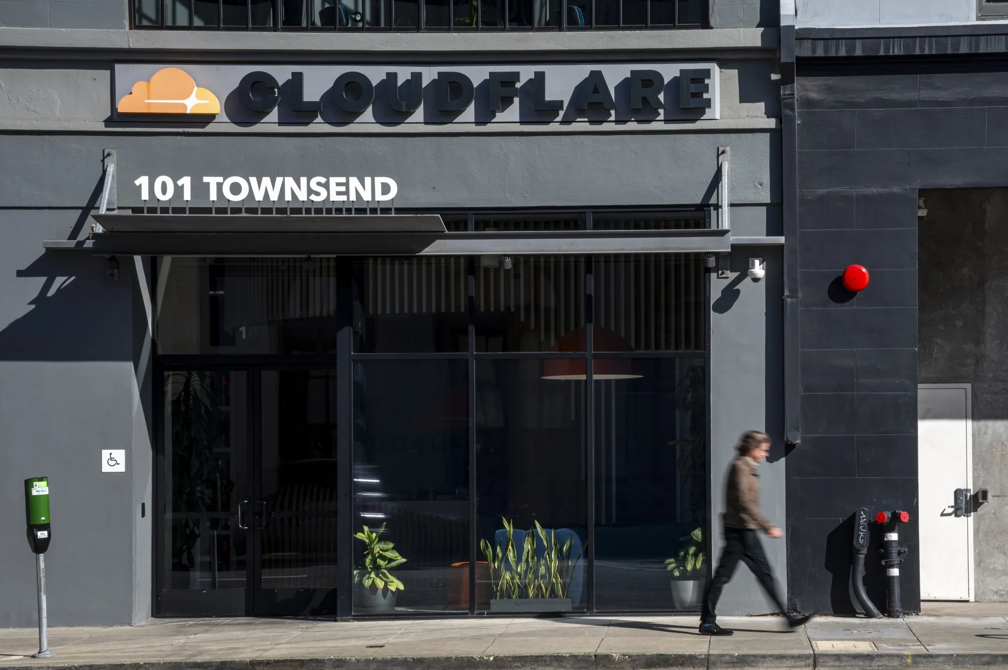 The Cloudflare headquarters in San Francisco. Photographer David Paul Morris/Bloomberg
