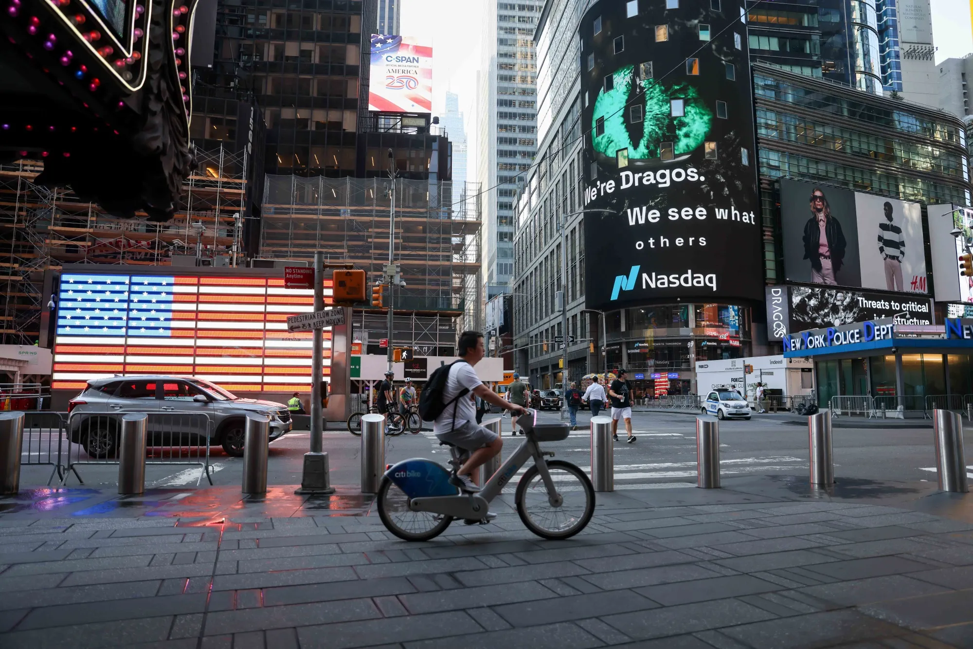 The Nasdaq MarketSite in New York.