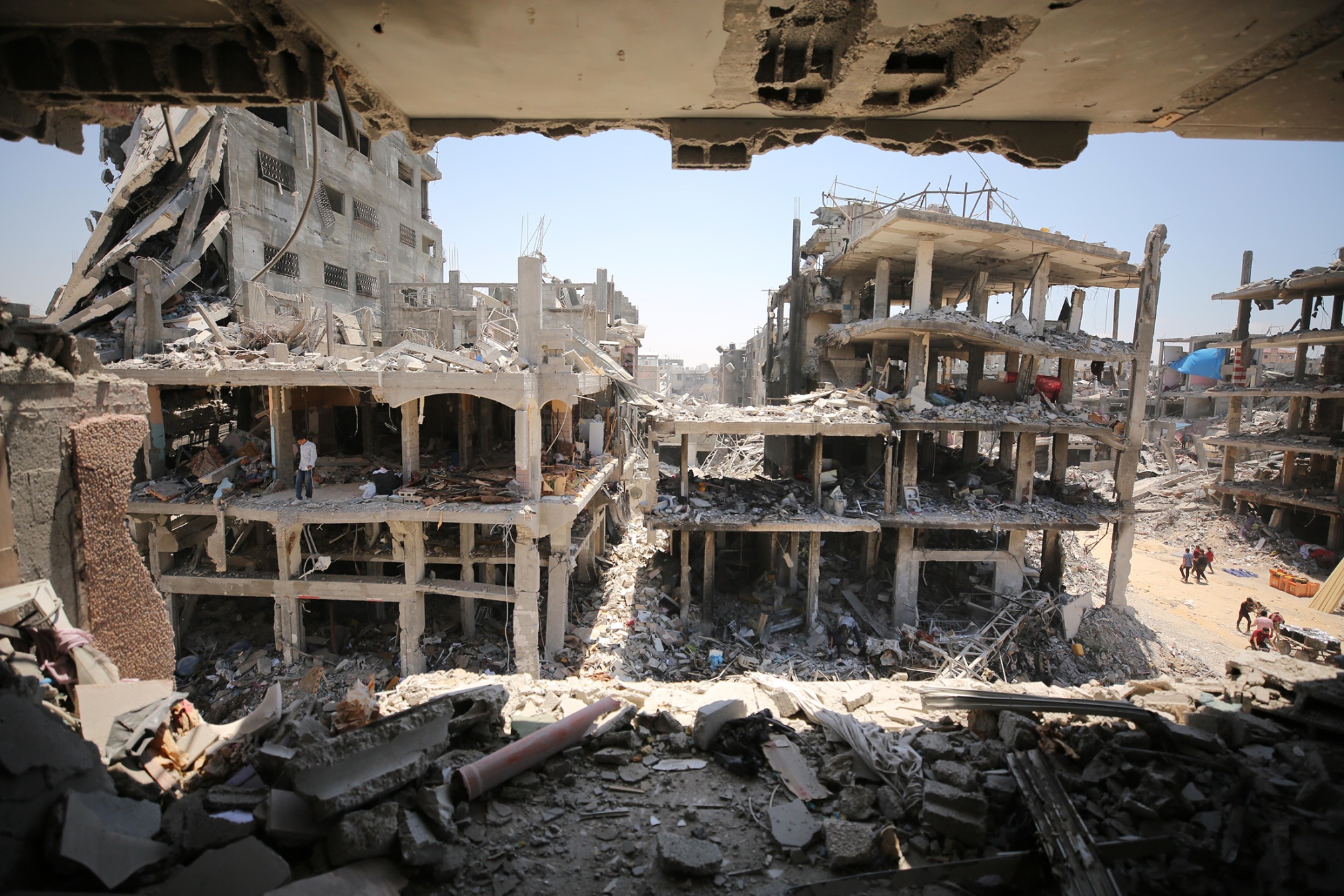 I palestinesi tornano a Jabalia a giugno dopo il ritiro israeliano. Fotografo: Dawoud Abo Alkas/Anadolu/Getty Images